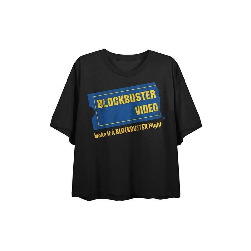 PacSun Women's Blockbuster Video Logo Cropped T-Shirt Hoodie, Sweatshirt | PrintMintTees.com