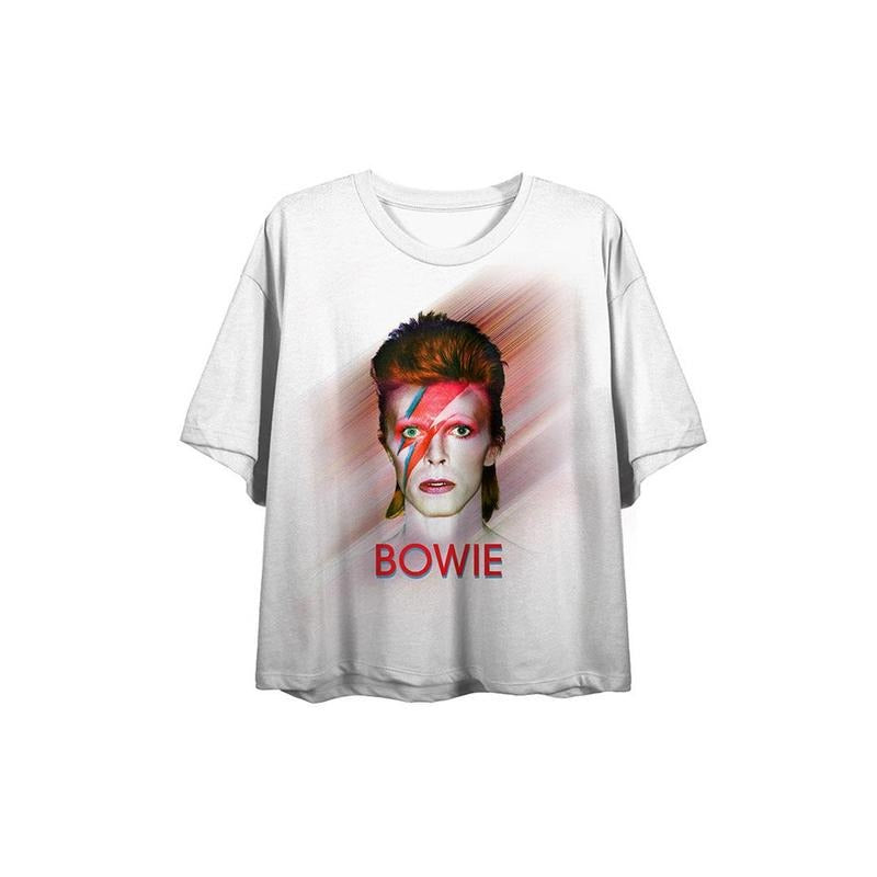 PacSun Women's David Bowie Cropped T-Shirt Hoodie, Sweatshirt | PrintMintTees.com