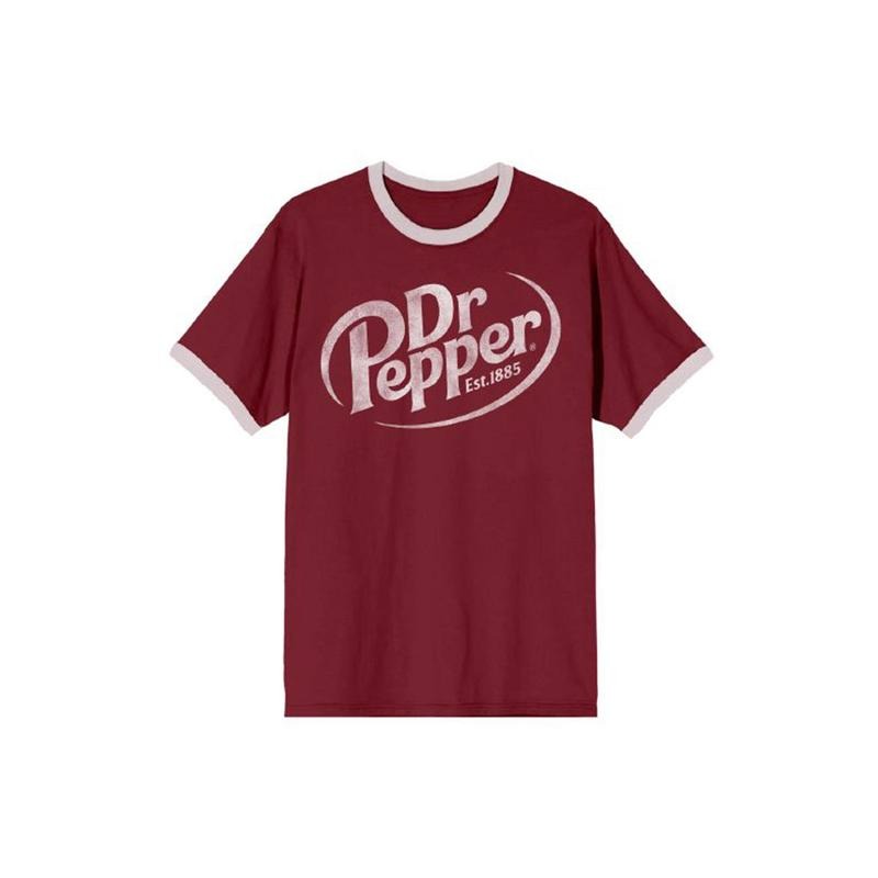 PacSun Women's Dr Pepper Logo Ringer T-Shirt Hoodie Sweatshirt | PrintMintTees.com