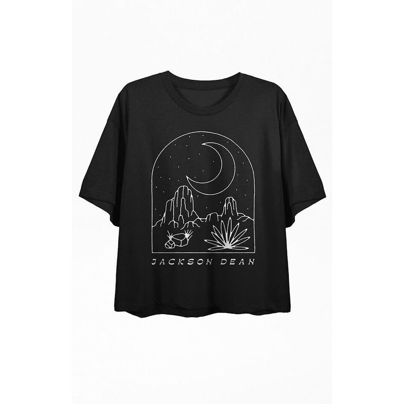PacSun Women's Jackson Dean Desert Night Scene Cropped T-Shirt Hoodie Sweatshirt | PrintMintTees.com