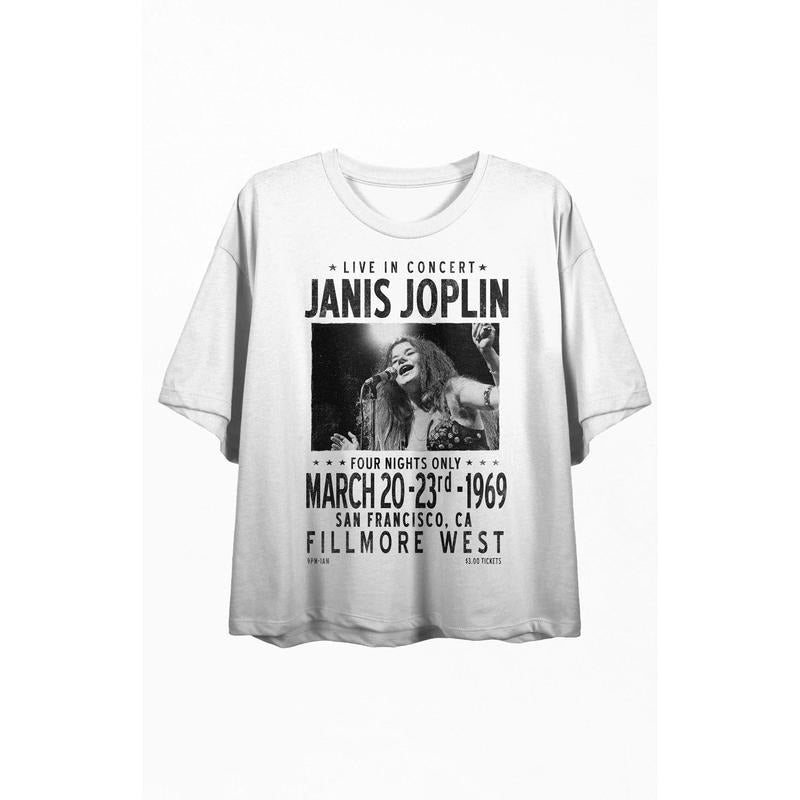 PacSun Women's Janis Joplin Cropped T-Shirt Hoodie, Sweatshirt | PrintMintTees.com