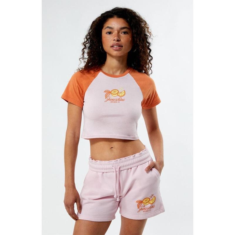 PacSun Women's Juneshine Lemons Raglan T-Shirt Hoodie Sweatshirt | PrintMintTees.com
