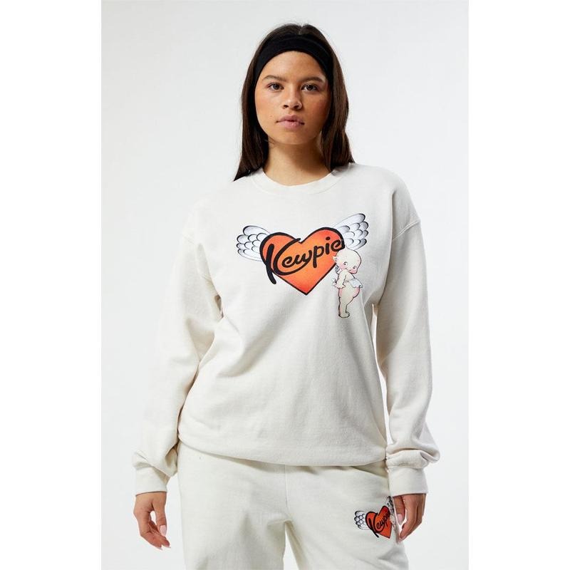 PacSun Women's Kewpie Logo Heart Crew Neck Sweatshirt T-Shirts, Hoodie | PrintMintTees.com