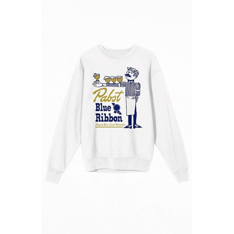 PacSun Women's Pabst Blue Ribbon Bartender Sweatshirt T-Shirts, Hoodie | PrintMintTees.com