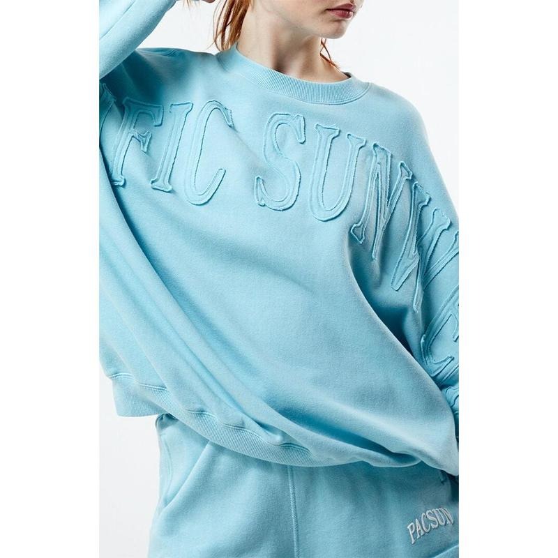 PacSun Women's Pacific Sunwear Applique Crew Neck Sweatshirt Shirt Hoodie | PrintMintTees.com