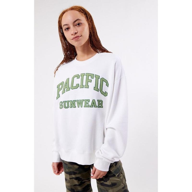 PacSun Women's Pacific Sunwear Arch Crew Neck Sweatshirt T-Shirts, Hoodie | PrintMintTees.com