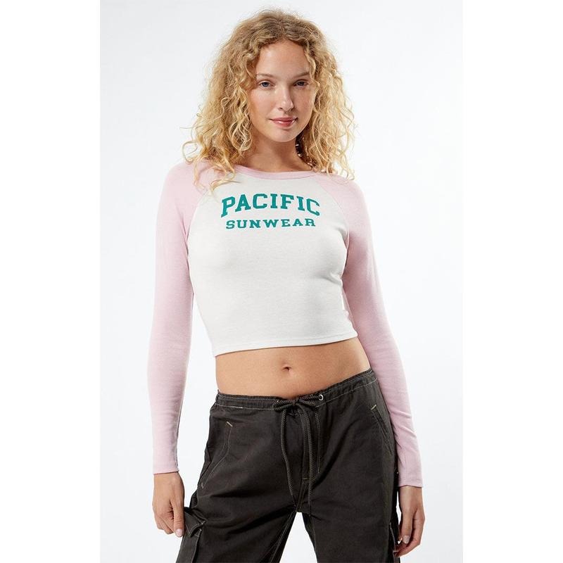 PacSun Women's Pacific Sunwear Arch Long Sleeve T-Shirt Hoodie, Sweatshirt | PrintMintTees.com