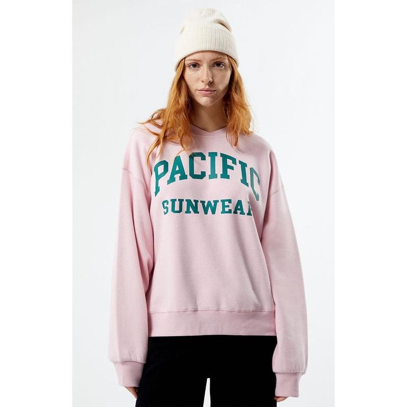 PacSun Women's Pacific Sunwear Surplice Oversized Sweatshirt T-Shirts, Hoodie | PrintMintTees.com