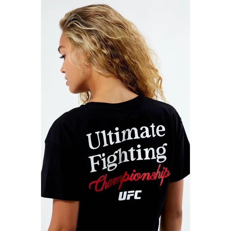PacSun Women's UFC Since 93 Boxy T-Shirt Hoodie, Sweatshirt | PrintMintTees.com