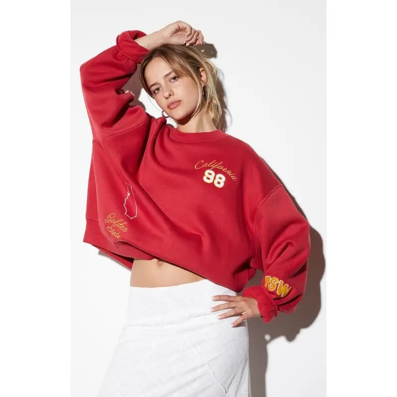 Pacsun Women's Golden State Crew Neck Sweatshirt Shirt Hoodie | PrintMintTees.com