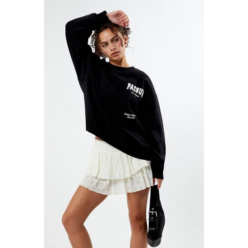 Pacsun Women's Los Angeles Embroidered Crew Neck Sweatshirt Shirt Hoodie | PrintMintTees.com