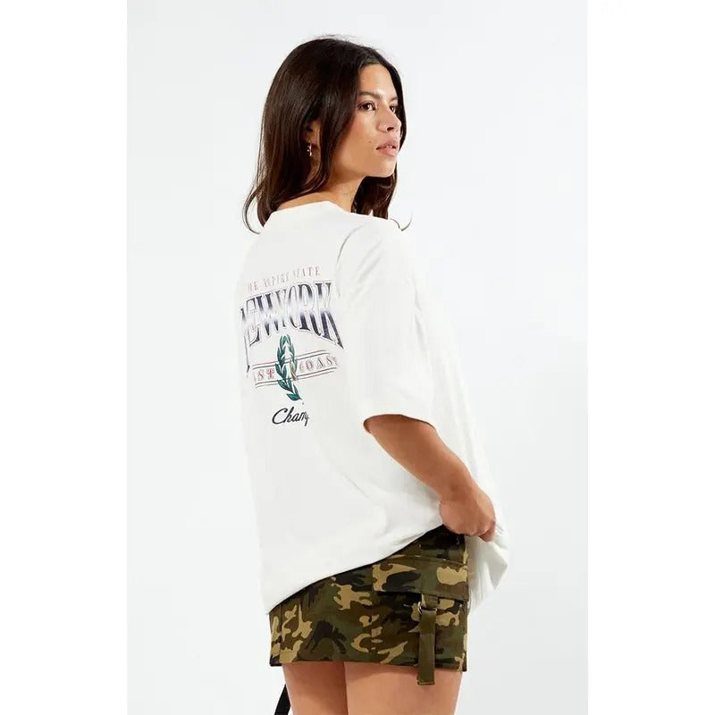 Pacsun Women's New York Oversized T-Shirt Hoodie Sweatshirt | PrintMintTees.com