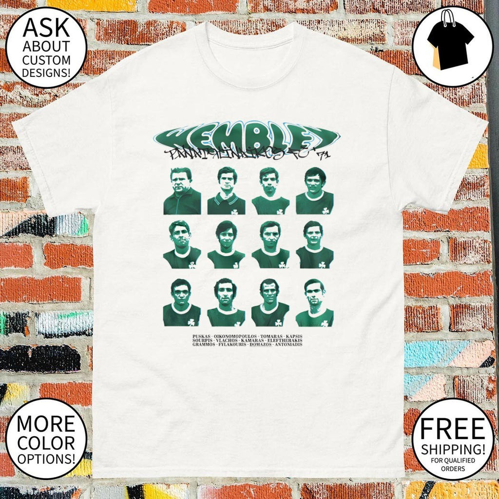 Panathinaikos FC 1971 team Wembley Kemble Panathinaikos FC shirt