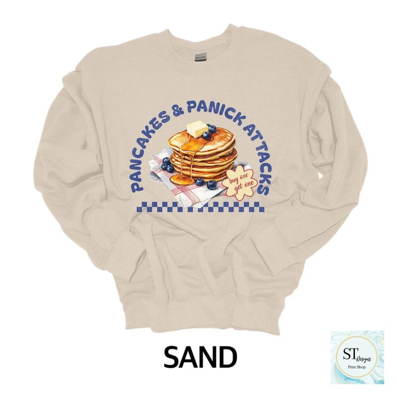 Pancakes and Panic Attacks Unisex T-Shirt or Sweatshirt Hoodie | PrintMintTees.com