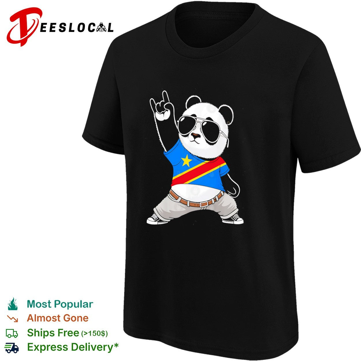 Panda flag of the Democratic Republic of the Congo shirt