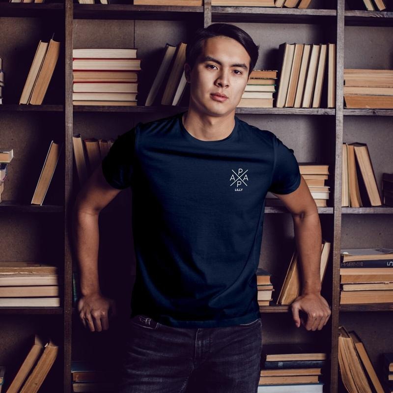 Papa Cross T-shirt Navy Personalized With Name Hoodie, T-shirt and sweater Sweatshirt | PrintMintTees.com