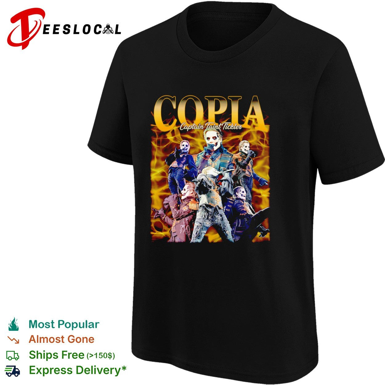 Papa Emeritus Ghost Band Copia Captain Taint Tickler Heavy Metal Music Band shirt