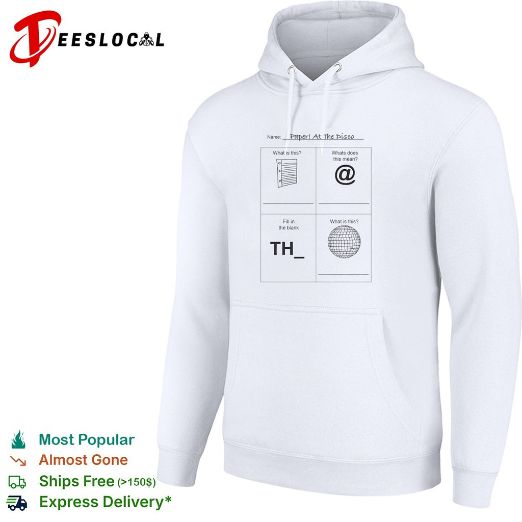 Paper at the disco educational worksheet parody shirt