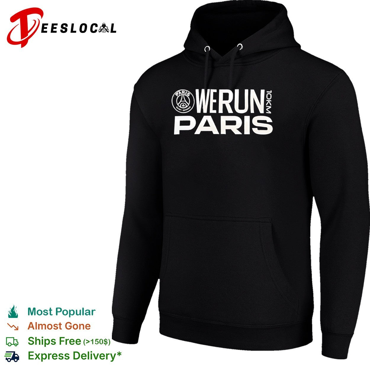 Paris Saint Germain we run 10km logo shirt