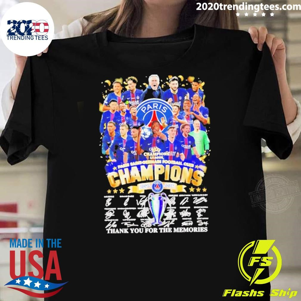 Paris Saint-germain 2025-2026 Champions League Final Thank You For The Memories Signatures Shirt
