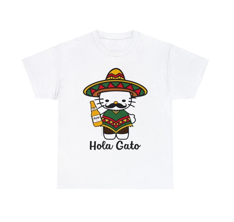 Parody kitty Anime Kat Shirt Mexican Mexico Latino Chicano, emo scene grunge y2k amity affliction tapout domo kun Top...