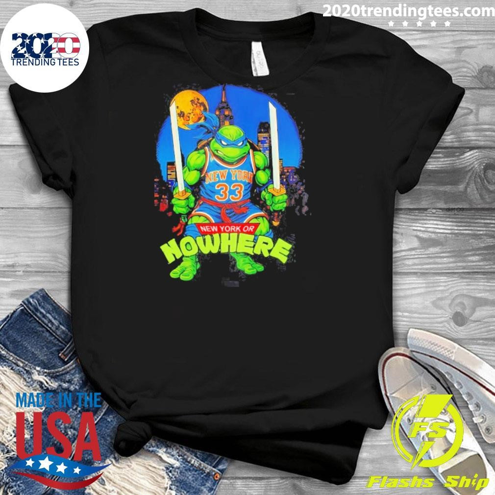 Patrick Ewing X Ninja Turtles Ny Or Nowhere New York Knicks Basketball Nba 2026 Shirt