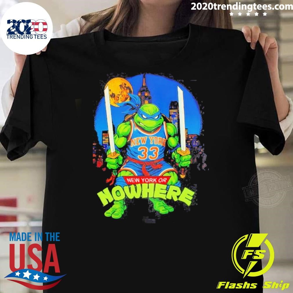 Patrick Ewing X Ninja Turtles Ny Or Nowhere New York Knicks Basketball Nba 2026 Shirt