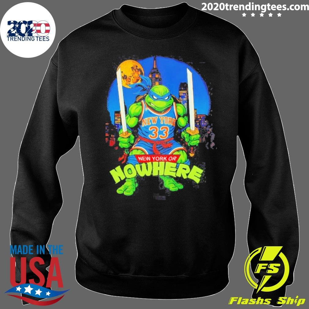 Patrick Ewing X Ninja Turtles Ny Or Nowhere New York Knicks Basketball Nba 2026 Shirt