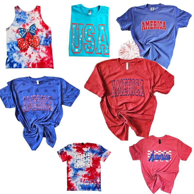 Patriotic 4th of July ~ T-shirts - Unisex Sizes S-4XL ~ Comfortable Womenswear ~USA ~ AMERICA Hoodie, Sweatshirt