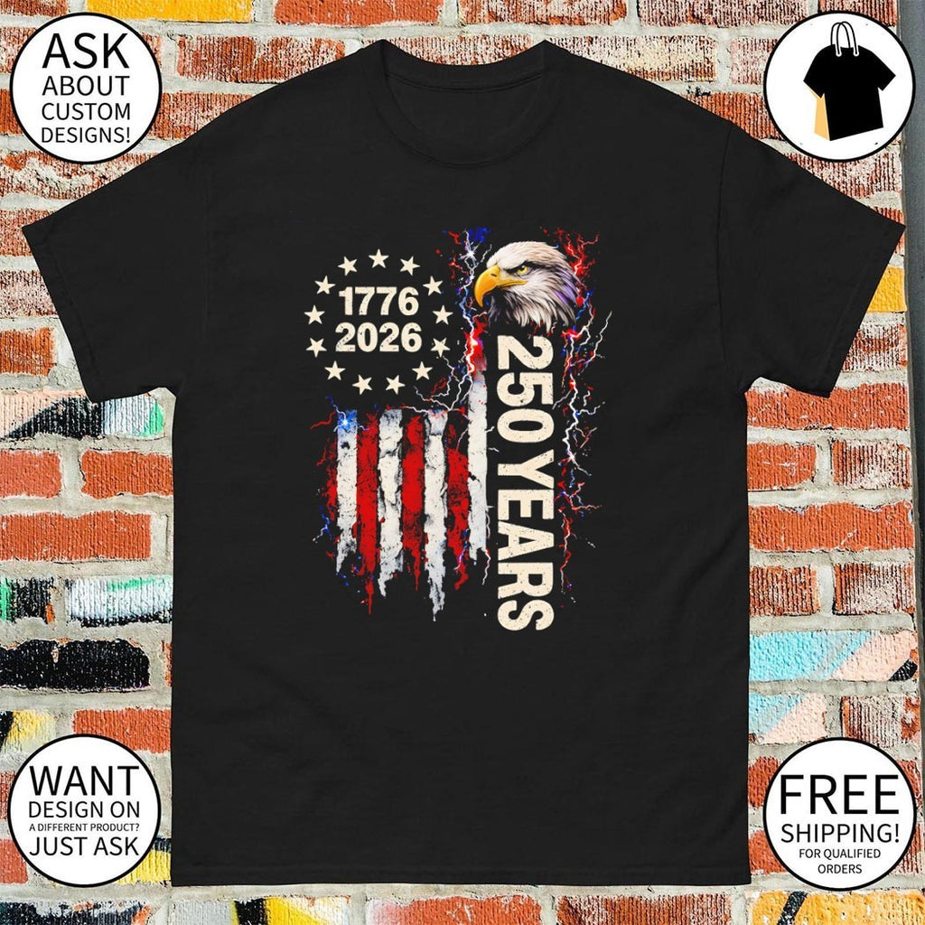 Patriotic Bald Eagle USA 250th Anniversary 1776-2026 shirt