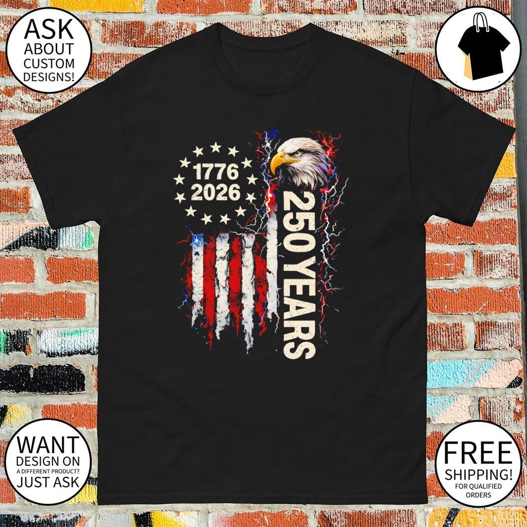 Patriotic Bald Eagle USA 250th Anniversary 1776-2026 shirt