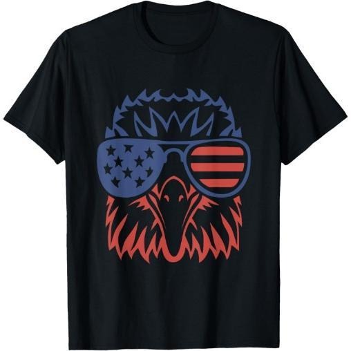 Patriotic Eagle 4th of July USA American Flag T-Shirt Made in USA Hoodie Sweatshirt | PrintMintTees.com
