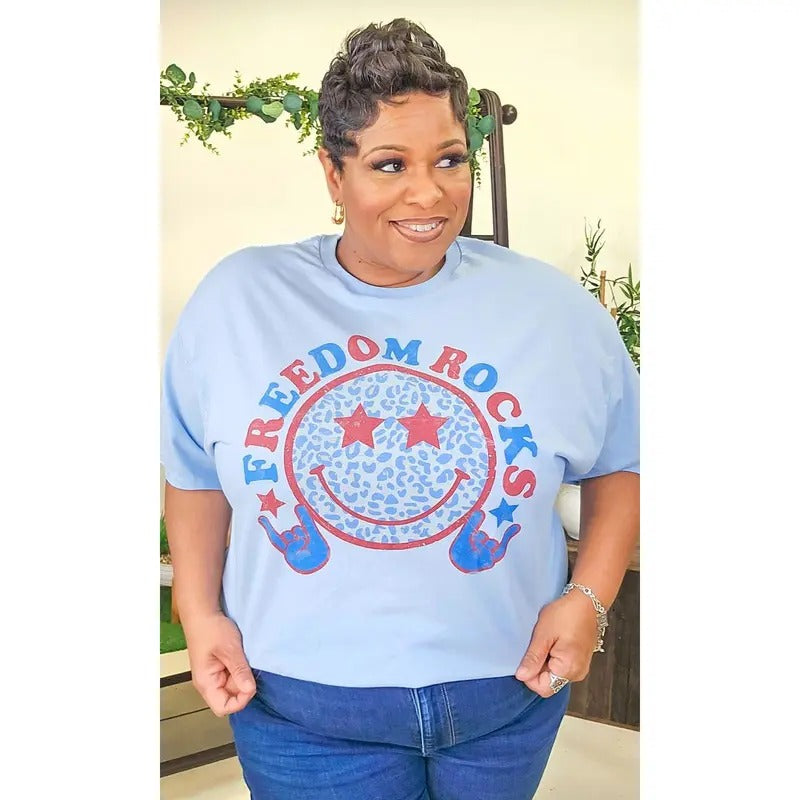 Patriotic Freedom Rocks Graphic Shirt Hoodie Sweatshirt | PrintMintTees.com