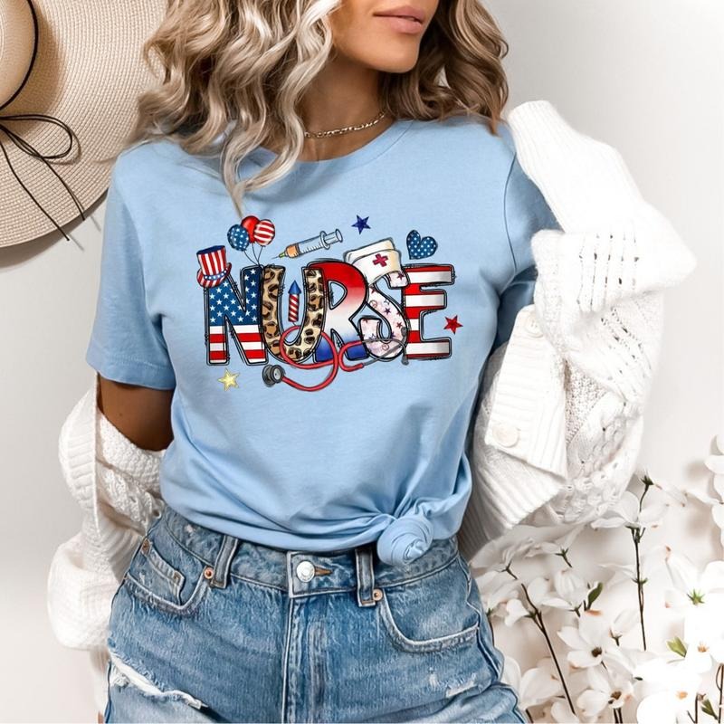 Patriotic Nurse Shirt, Nurse 4th Of July Shirt, Nurse Gift, American Nurse Shirt, Nurse Life Shirt, Memorial Day Gift...