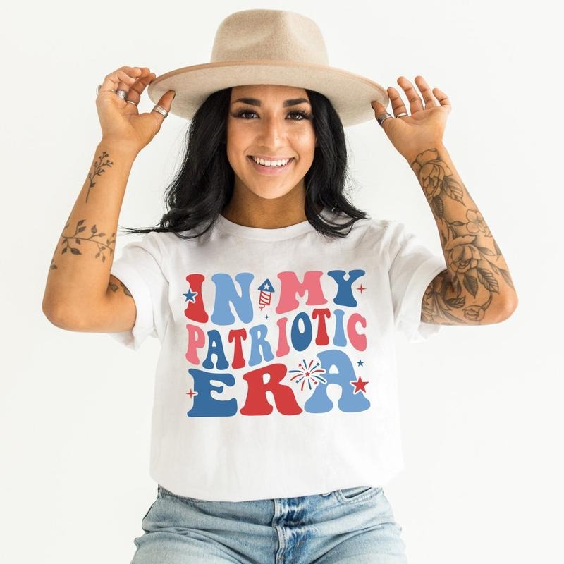 Patriotic Shirt In My Patriotic Era Shirt, 4th of July Shirt Hoodie Sweatshirt | PrintMintTees.com