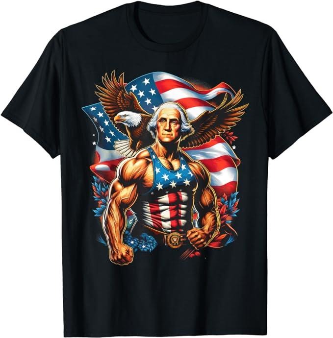 Patriotic Shirts 4th July Patriotic Funny George Washington July 4th USA Menswear Top Casual Cotton Smooth Shirt Hoodie Sweatshirt