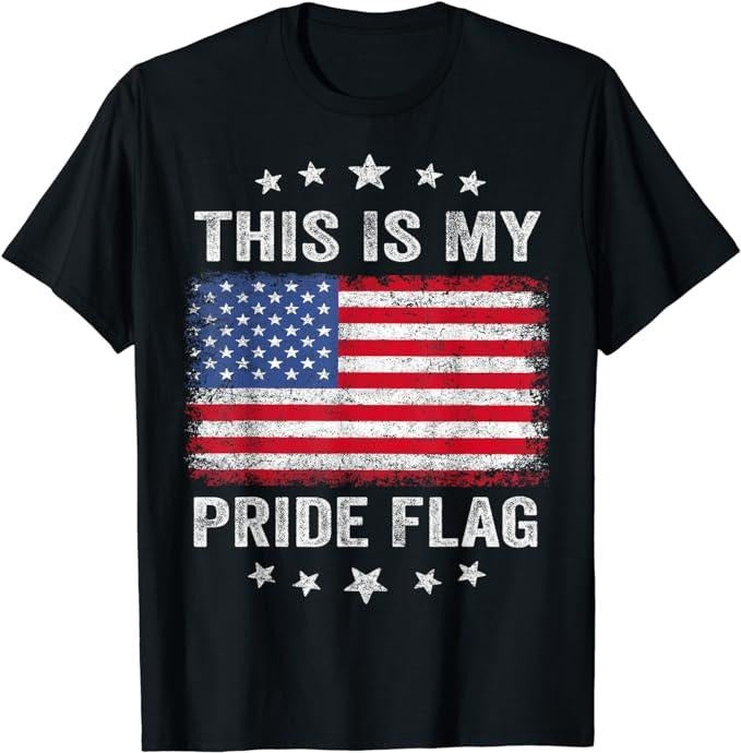 Patriotic Shirts This Is My Pride Flag USA American 4th July Patriotic Menswear Top Casual Cotton Basic Shirt Hoodie Sweatshirt