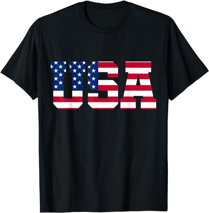Patriotic Shirts For Men, USA Flag T-Shirt Menswear Top Casual Cotton Fashion Basic Hoodie Sweatshirt | PrintMintTees.com