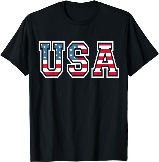 Patriotic Shirts For Men, USA Patriotic American Flag US T-Shirt Menswear Top Casual Cotton Fashion Basic Hoodie Sweatshirt