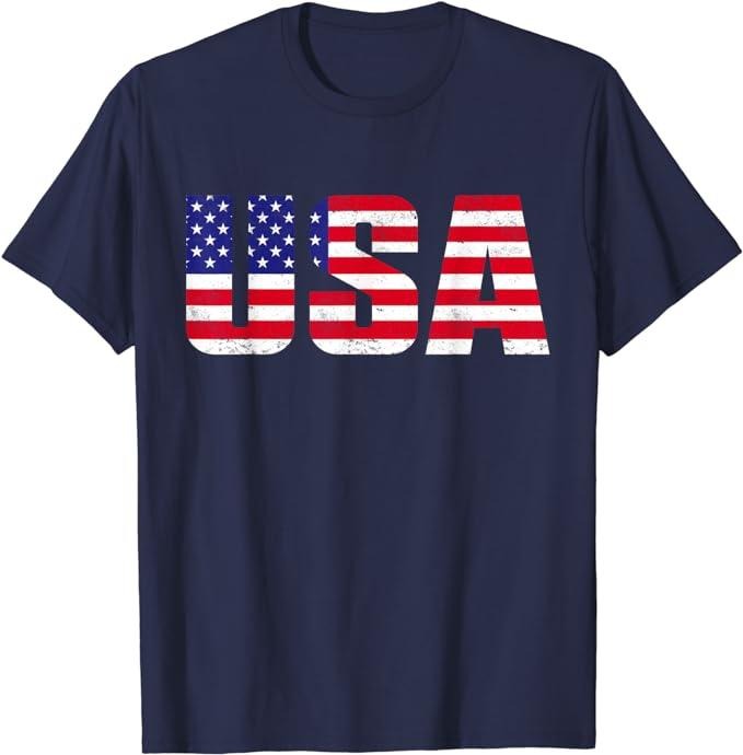 Patriotic Shirts For Men, USA Shirt Patriotic American Flag T-Shirt Menswear Top Casual Cotton Basic Fashion Hoodie...