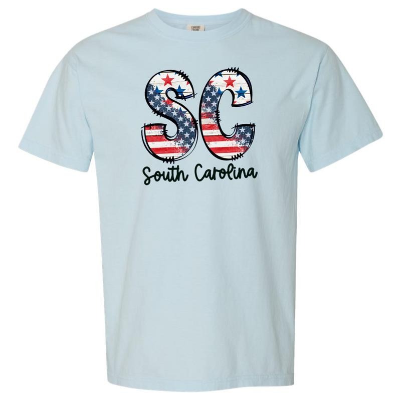 Patriotic States Comfort Colors Chambray T-Shirt Hoodie Sweatshirt | PrintMintTees.com
