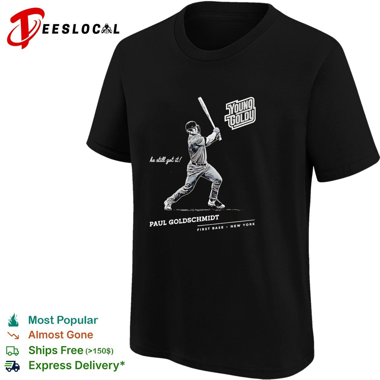 Paul Goldschmidt Young Goldy New York baseball shirt