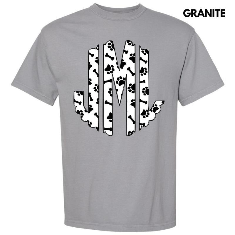 Paws & Bones Monogram Comfort Colors T-Shirt 'NLB' Hoodie, Sweatshirt | PrintMintTees.com
