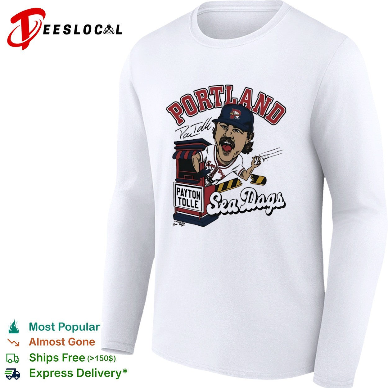 Payton Tolle Portland Sea Dogs baseball shirt