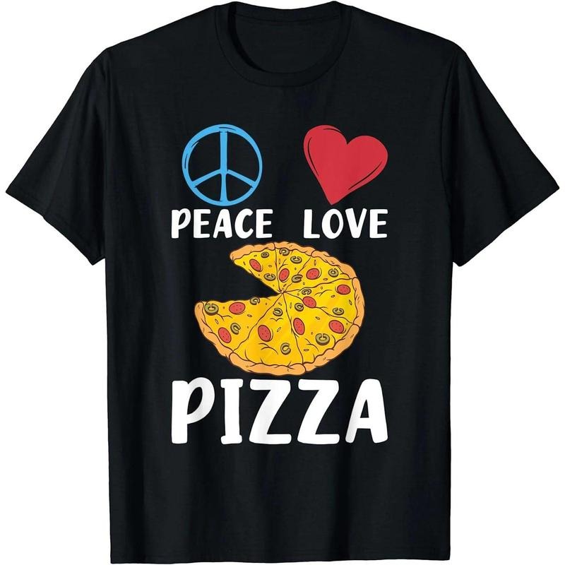 Peace Love Pizza Snack Pizzalove Pizza T-Shirt Hoodie Sweatshirt | PrintMintTees.com