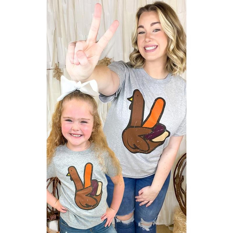 Peace Sign Turkey Thanksgiving T-Shirt Hoodie Sweatshirt | PrintMintTees.com