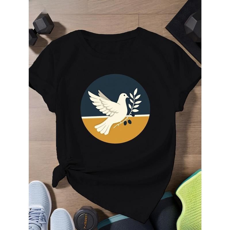Peace White Dove with Olive Branch Women'S Plus Size Sports Short Sleeve T-Shirt style 02 Hoodie Sweatshirt
