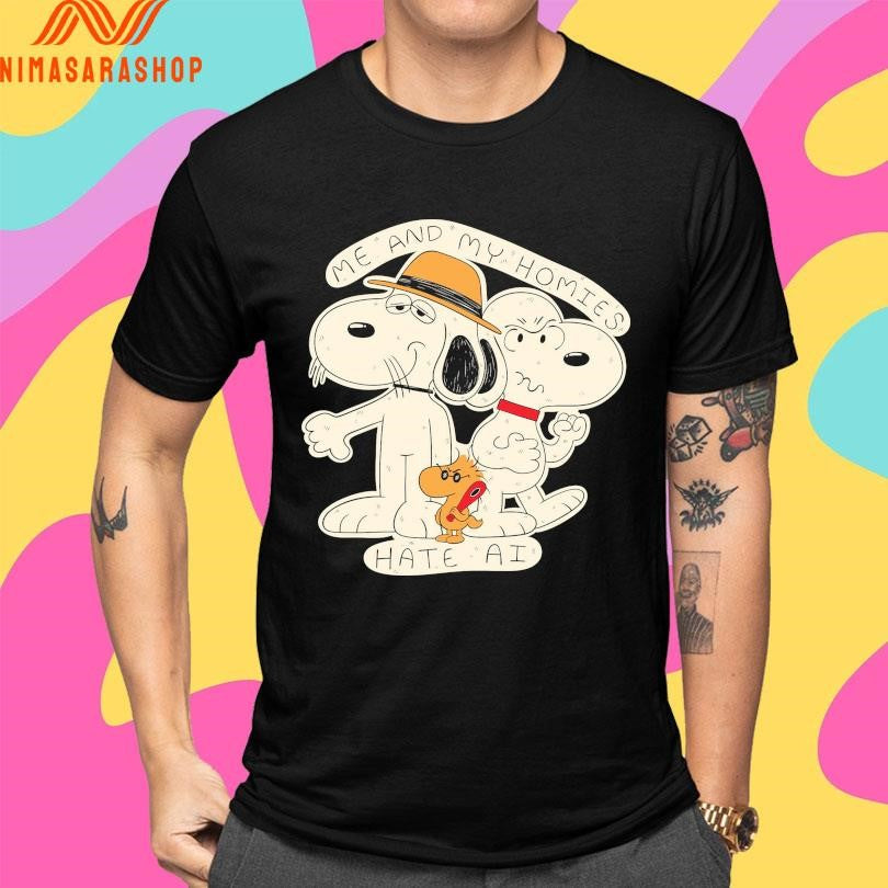 Peanuts Me And My Homies Heck AI Shirts