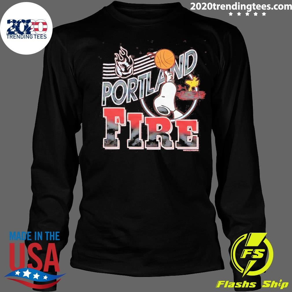Peanuts Snoopy and Woodstock x Portland Fire Shirt