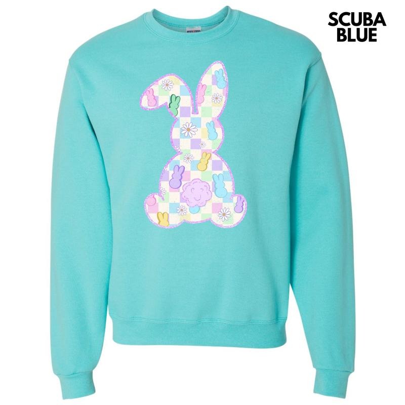 Peeps Checkered Bunny Sweatshirt 'NLB' T-Shirts, Hoodie | PrintMintTees.com